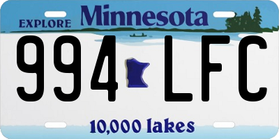 MN license plate 994LFC