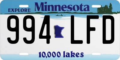 MN license plate 994LFD
