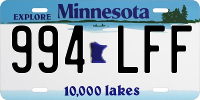 MN license plate 994LFF