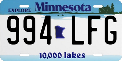 MN license plate 994LFG