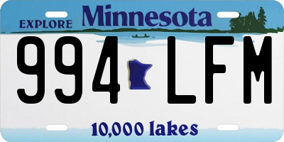 MN license plate 994LFM