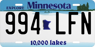 MN license plate 994LFN