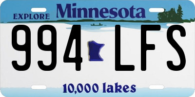 MN license plate 994LFS