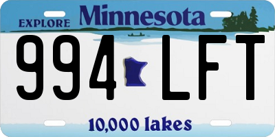 MN license plate 994LFT