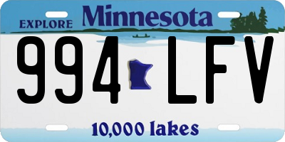 MN license plate 994LFV