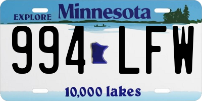 MN license plate 994LFW