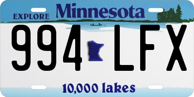 MN license plate 994LFX