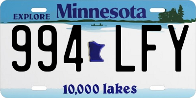 MN license plate 994LFY