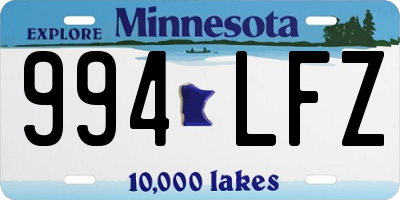 MN license plate 994LFZ