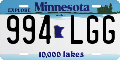 MN license plate 994LGG