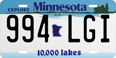 MN license plate 994LGI