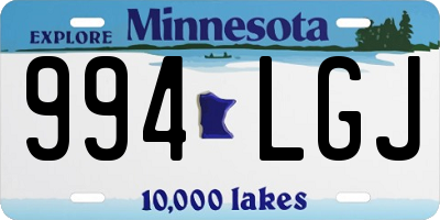 MN license plate 994LGJ