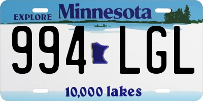 MN license plate 994LGL