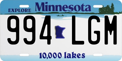 MN license plate 994LGM