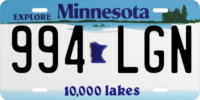 MN license plate 994LGN