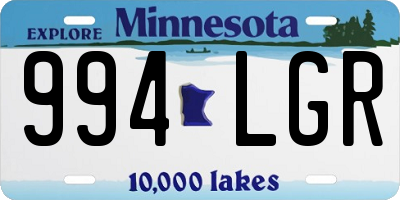 MN license plate 994LGR