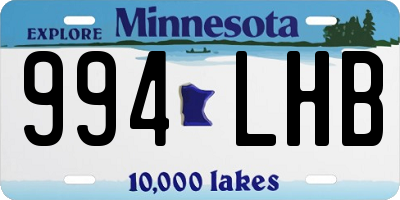MN license plate 994LHB