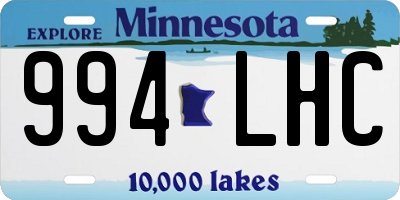 MN license plate 994LHC