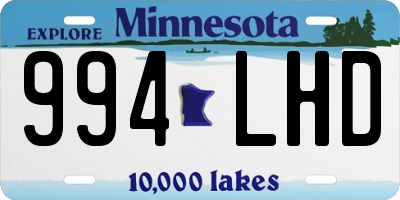 MN license plate 994LHD