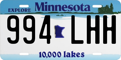 MN license plate 994LHH