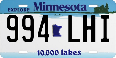 MN license plate 994LHI