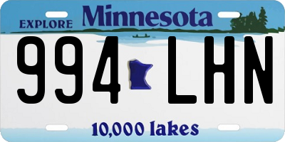 MN license plate 994LHN
