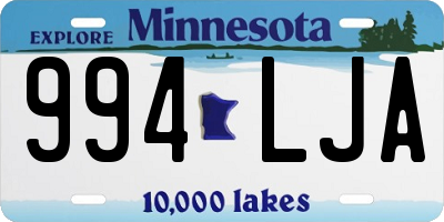 MN license plate 994LJA