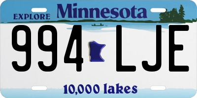 MN license plate 994LJE