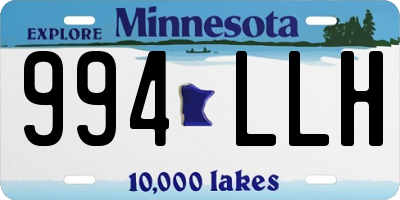 MN license plate 994LLH