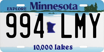 MN license plate 994LMY