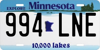 MN license plate 994LNE
