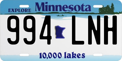 MN license plate 994LNH