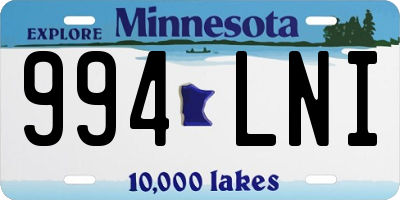 MN license plate 994LNI