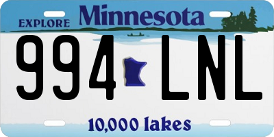 MN license plate 994LNL