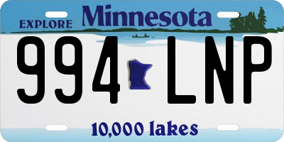 MN license plate 994LNP