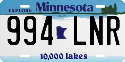 MN license plate 994LNR