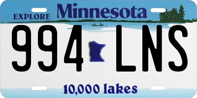 MN license plate 994LNS