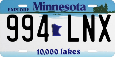 MN license plate 994LNX
