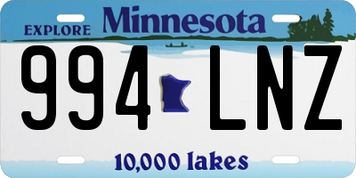 MN license plate 994LNZ