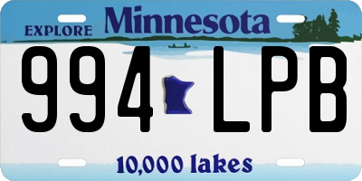 MN license plate 994LPB