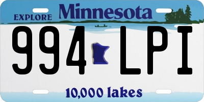 MN license plate 994LPI