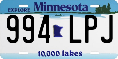 MN license plate 994LPJ