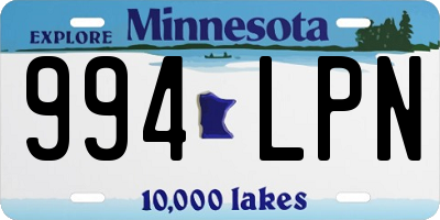 MN license plate 994LPN
