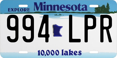 MN license plate 994LPR