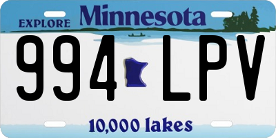 MN license plate 994LPV