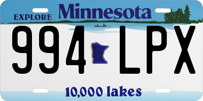 MN license plate 994LPX