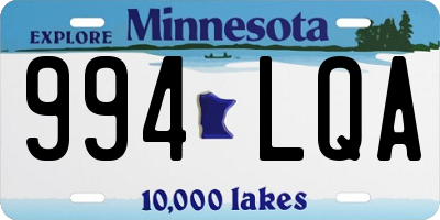 MN license plate 994LQA