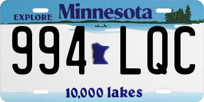 MN license plate 994LQC