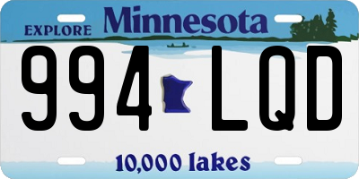 MN license plate 994LQD