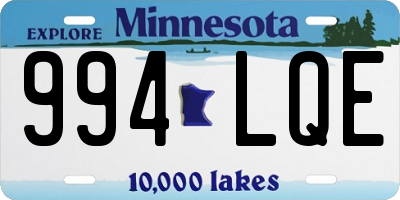 MN license plate 994LQE